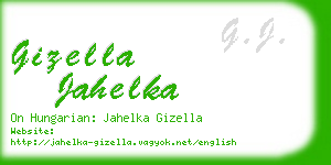 gizella jahelka business card